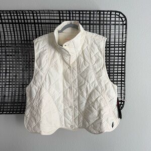 Free people Quinn Quilted Puffer Vest ivory
